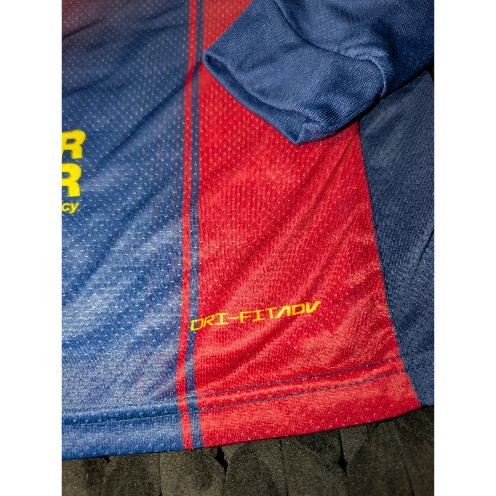 FC Barcelona Nike Long Sleeve Home Jersey with UEFA Foundation Patch Size XL